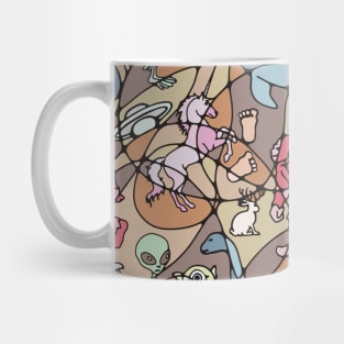 Mythical Creatures Stained Glass Mug